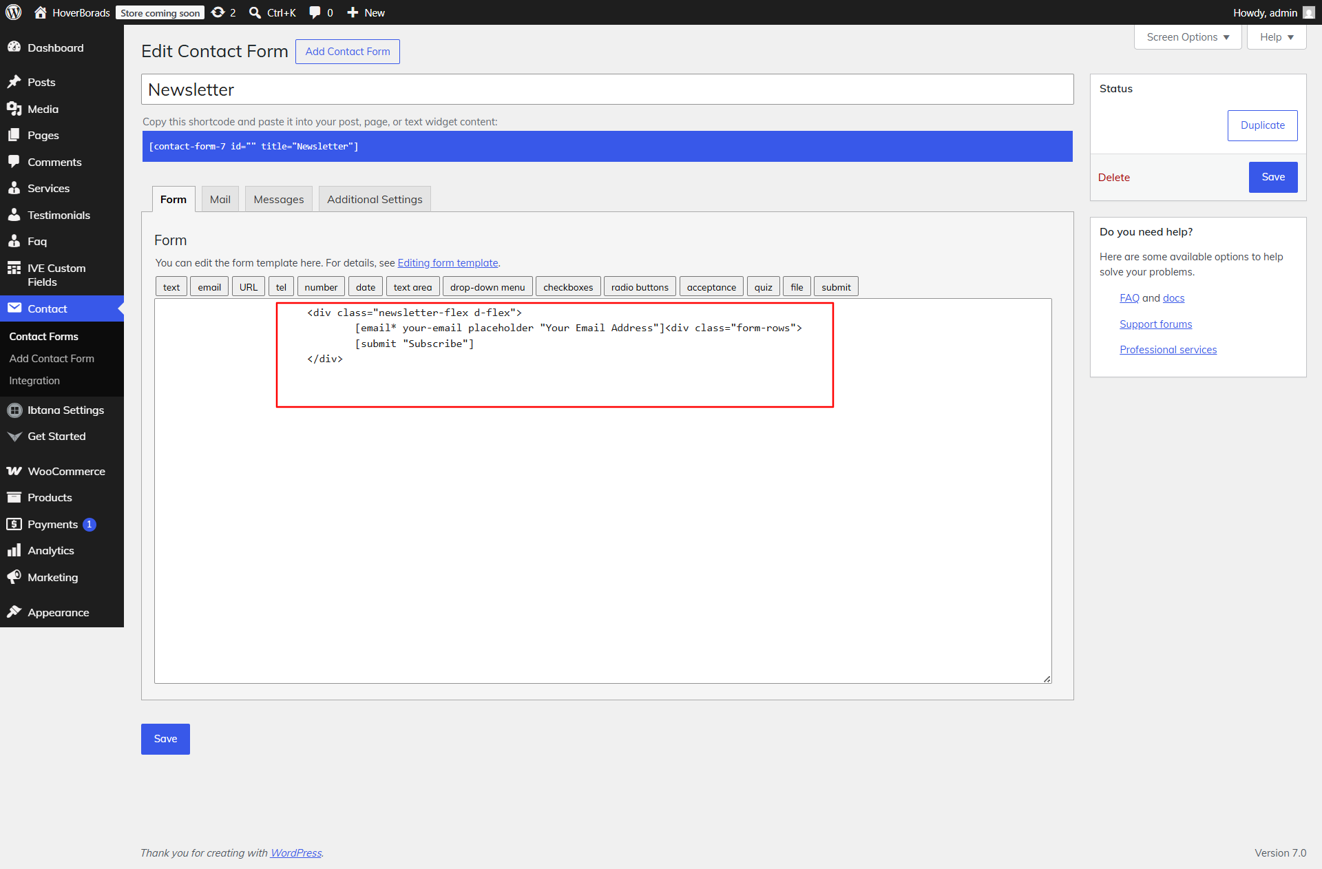 Newsletter Frontend Preview