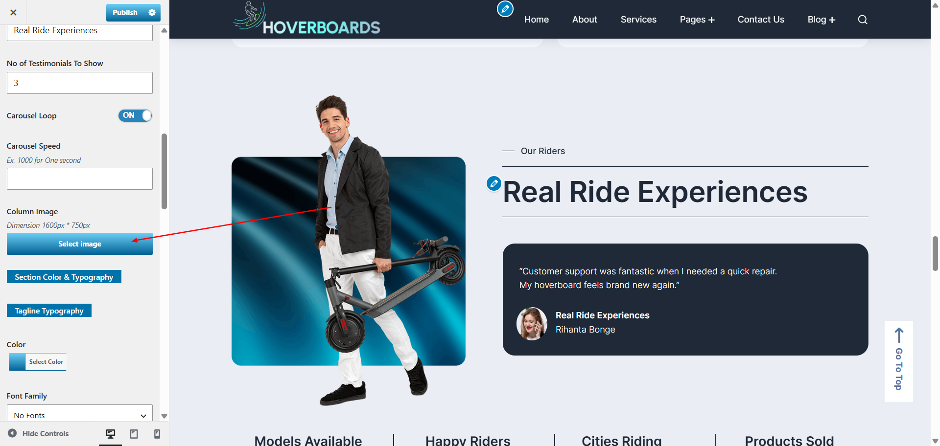 Testimonials Display