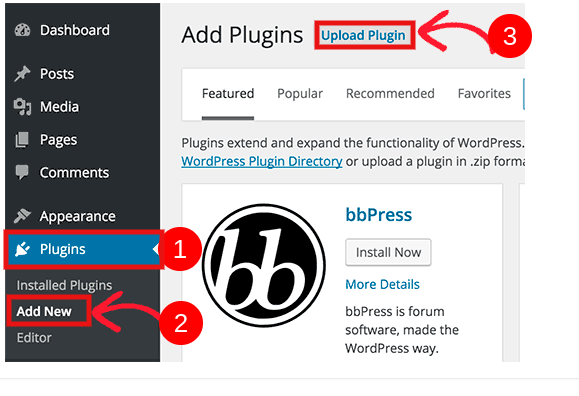 Image showing for how to upload plugin folder