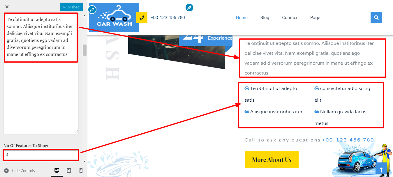 Image showing how to add content of about us