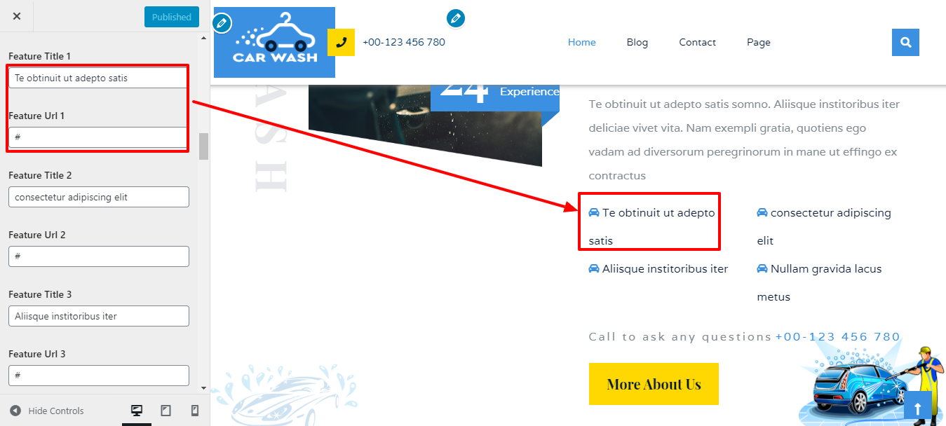 Image showing how to add content of about us