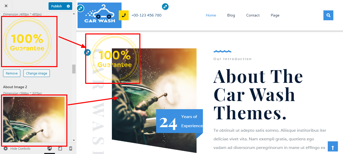 Image showing how to add content of about us