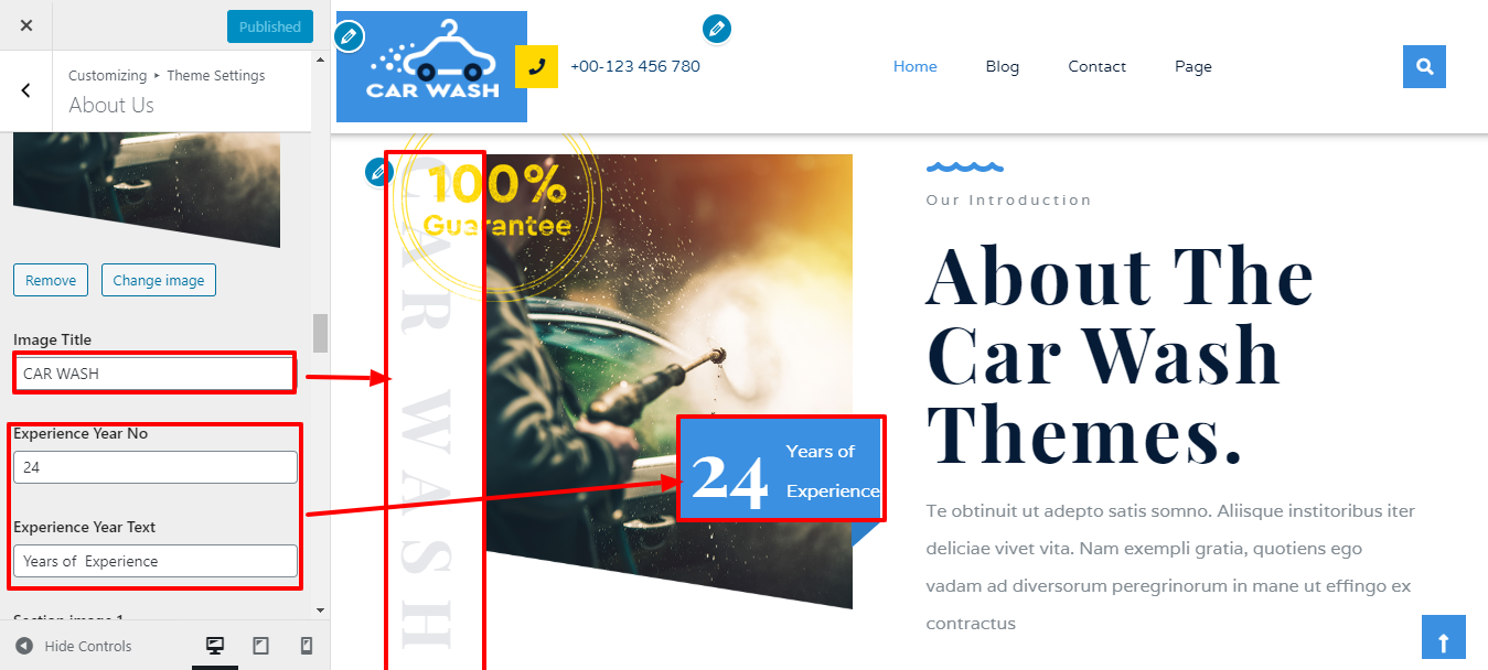Image showing how to add content of about us