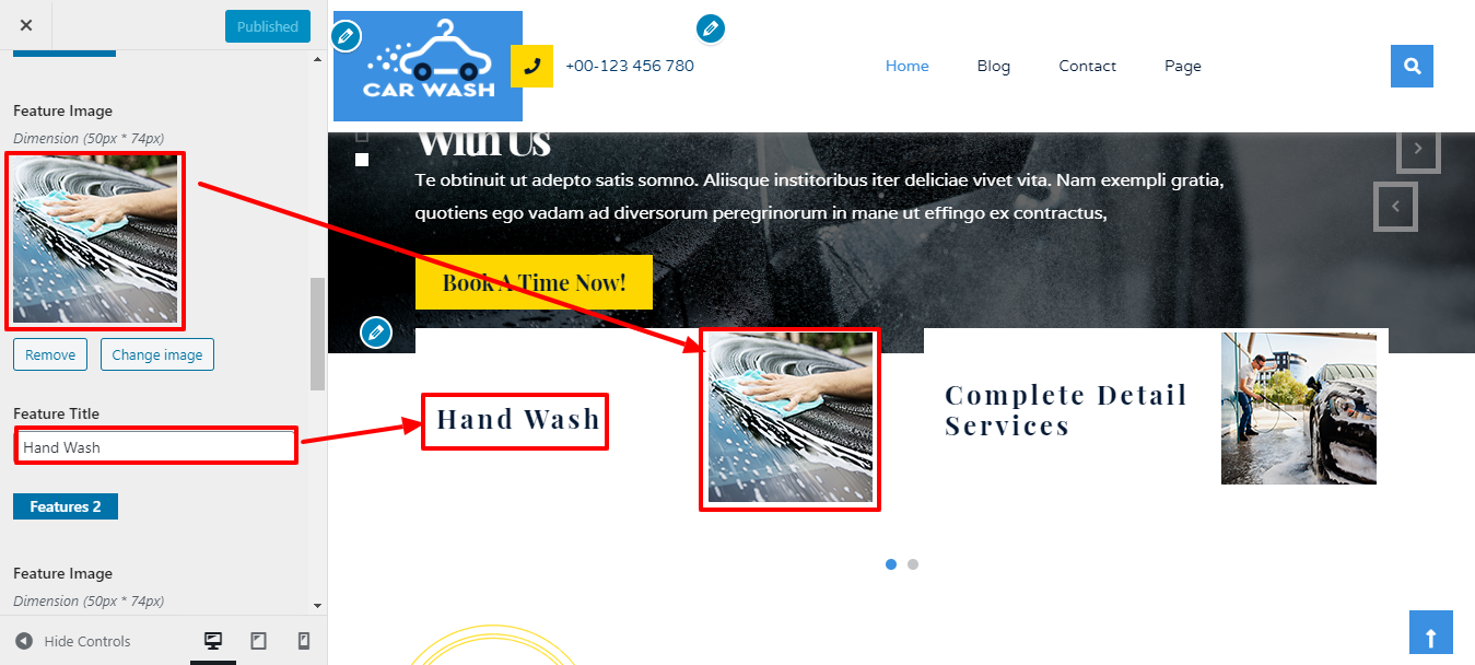 Image showing how to add content in our Feature