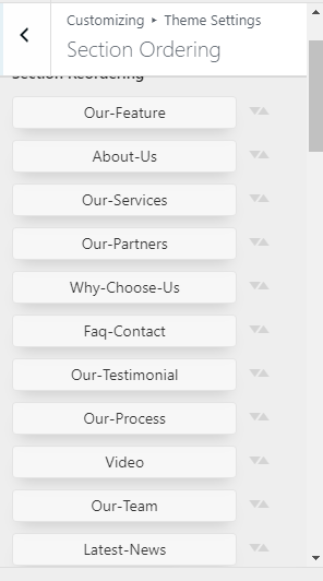 Image showing for how to use section reordering 