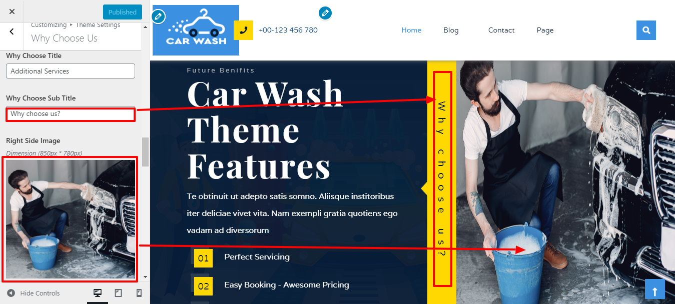 Image showing how to add content of Why Choose Us