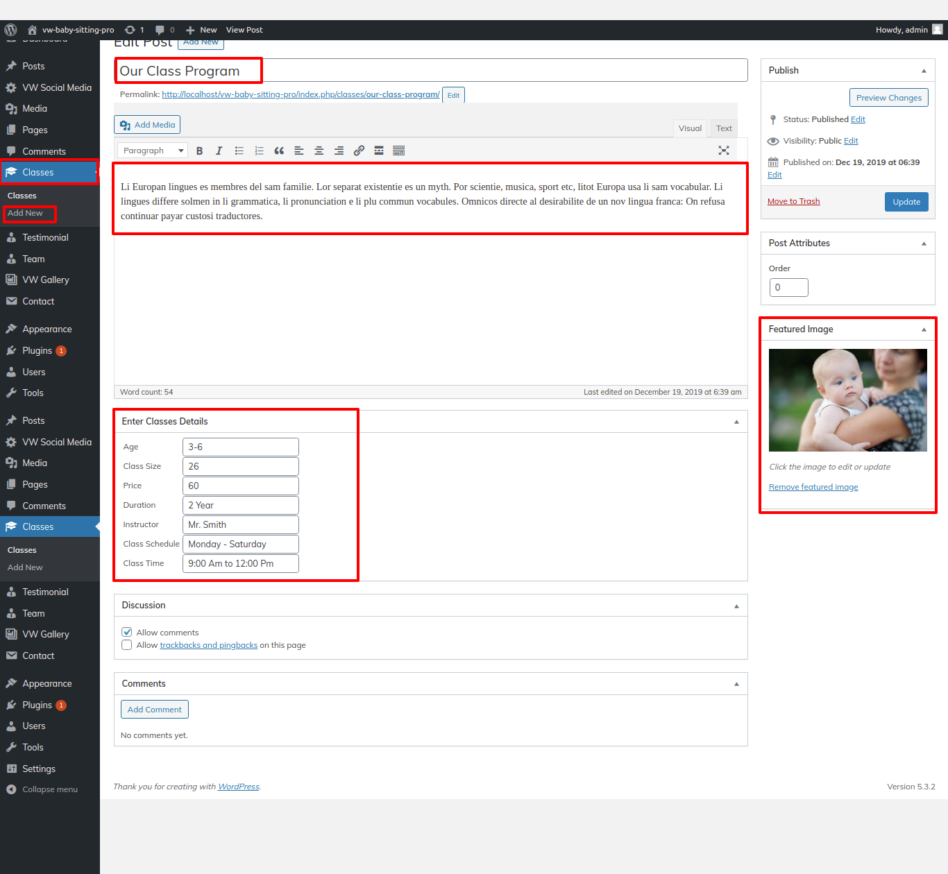 Image showing how to create service post
