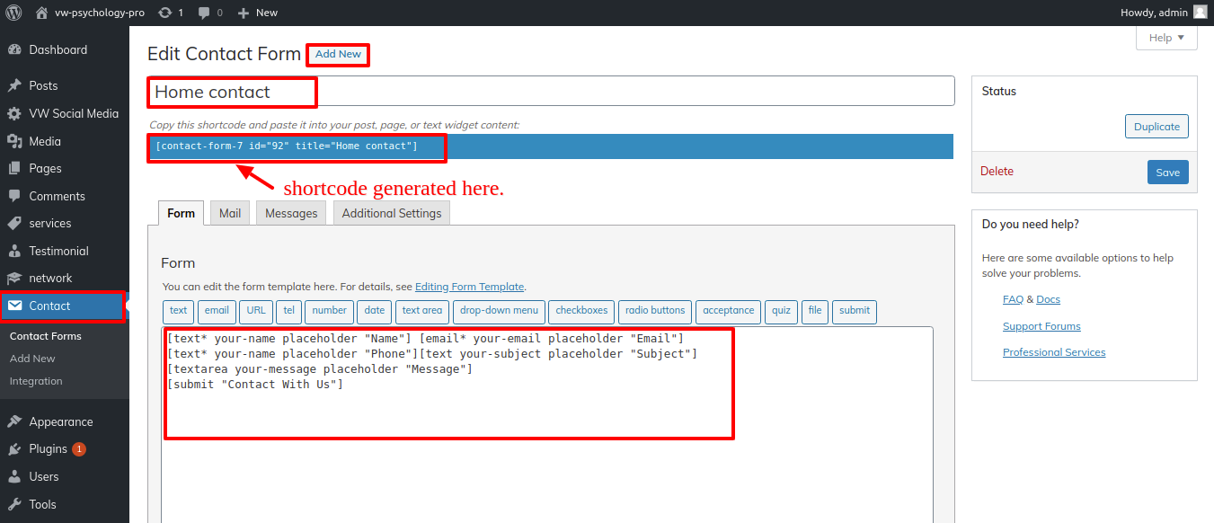 Image showing how to create service post