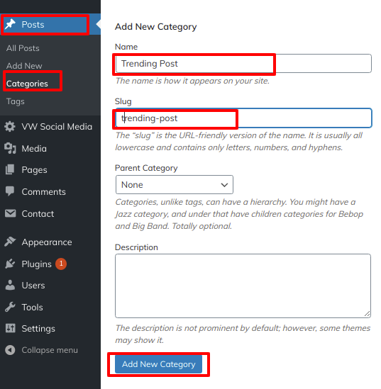 Image showing how to create project post