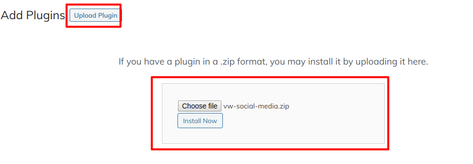 Image showing for how to upload plugin folder