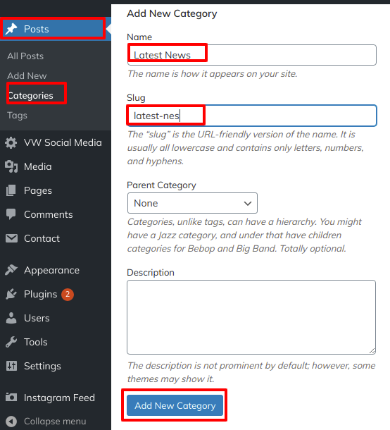 Image showing how to create project post