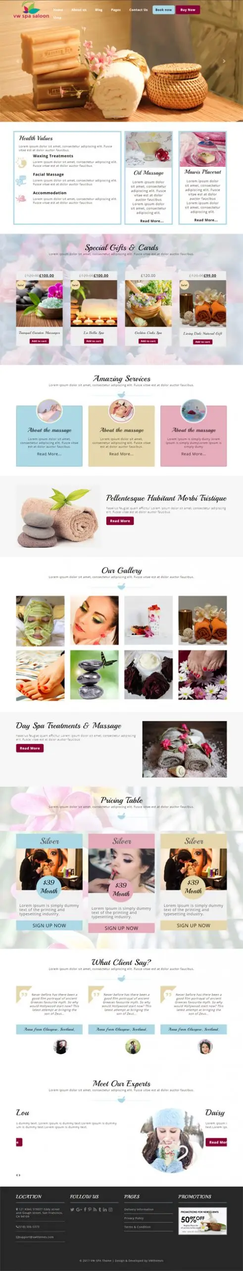 Spa WordPress Theme Spa WordPress Theme