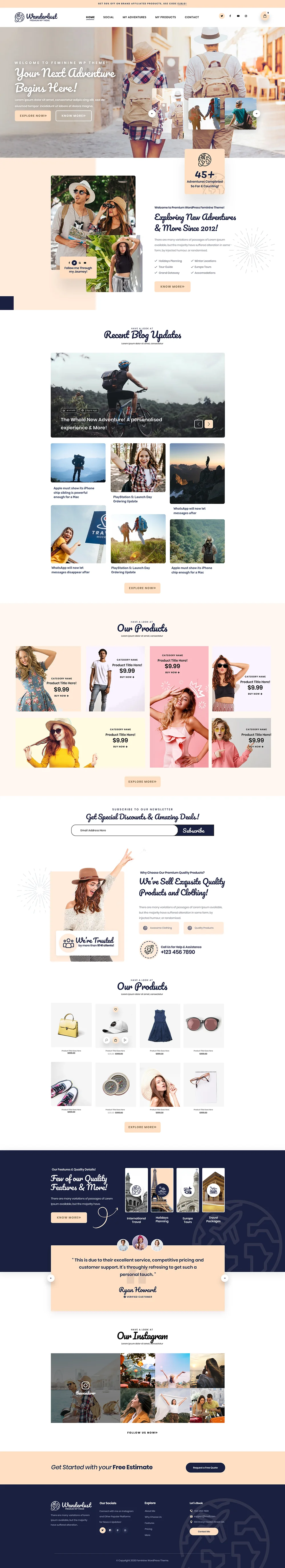 Feminine WordPress Theme Feminine WordPress Theme