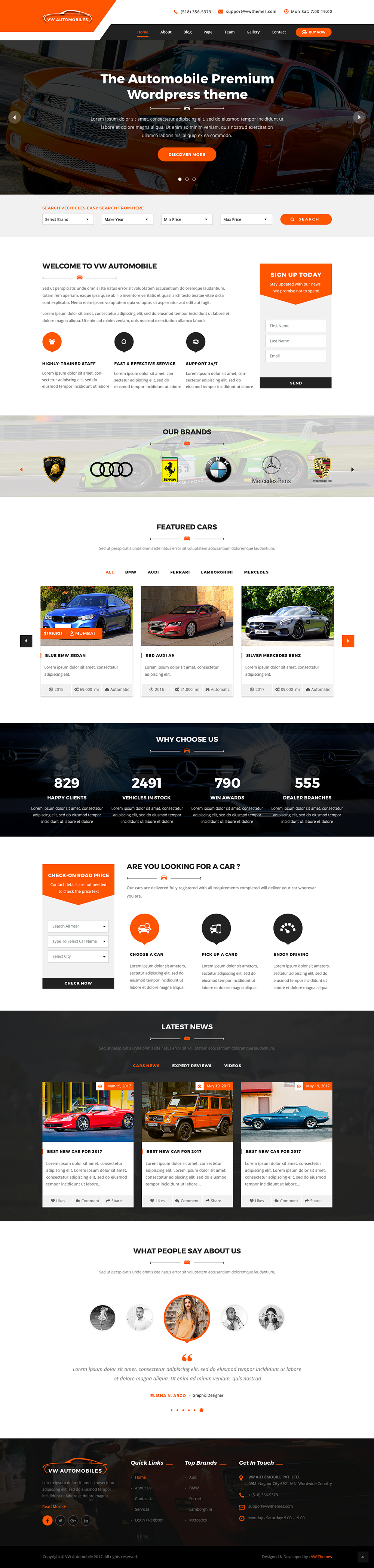 Automobile WordPress Theme Automobile WordPress Theme