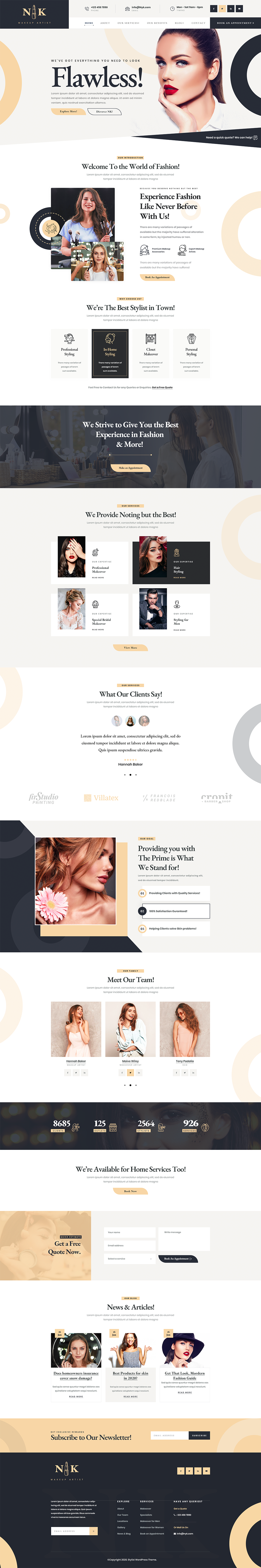 Makeup Artist WordPress Theme Makeup Artist WordPress Theme