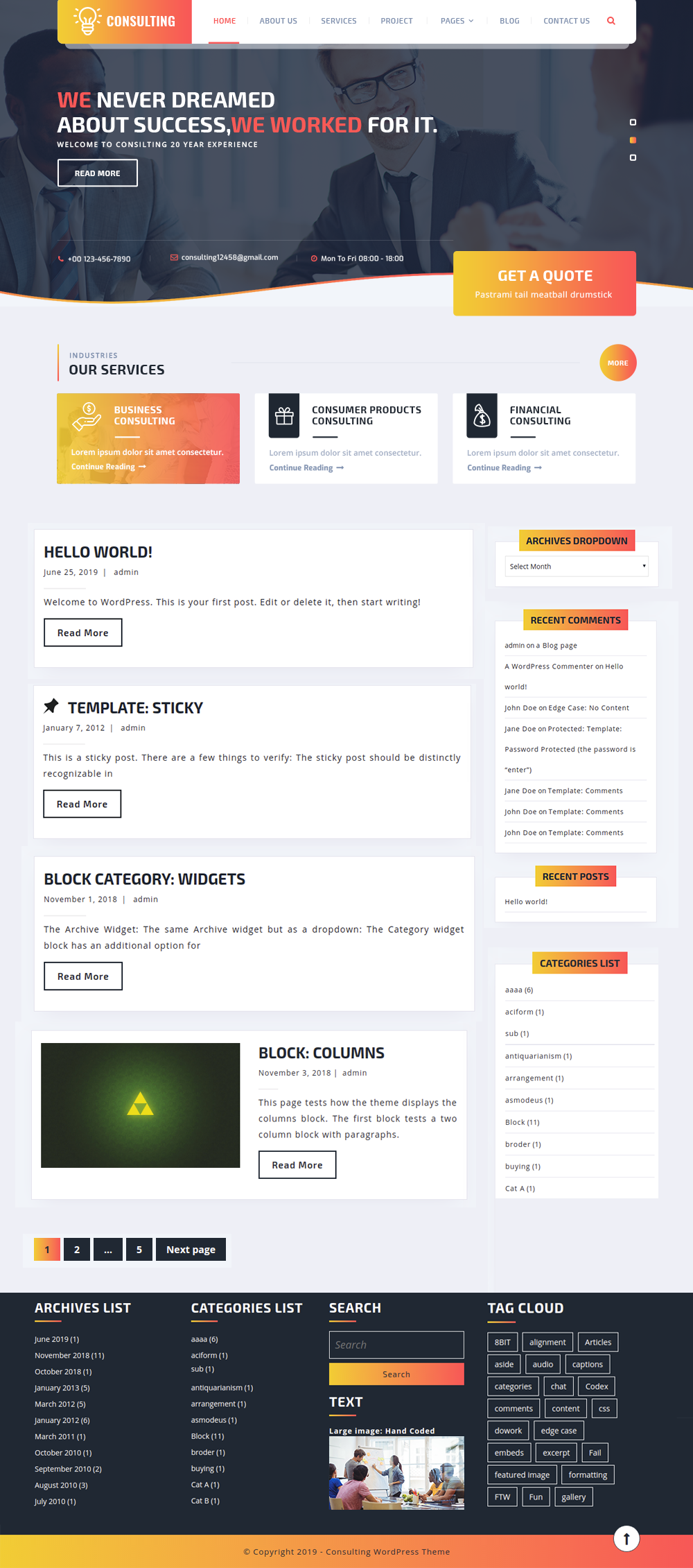 Free Consulting WordPress Theme Free Consulting WordPress Theme