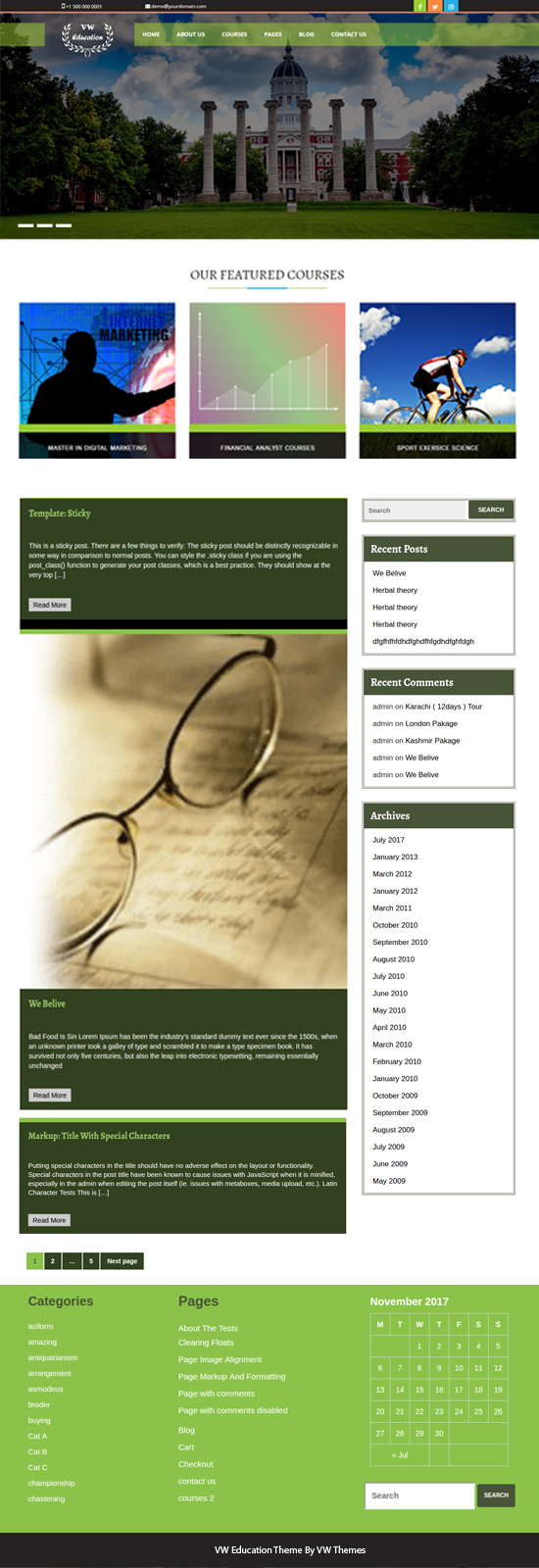 Free Education WordPress Theme Free Education WordPress Theme