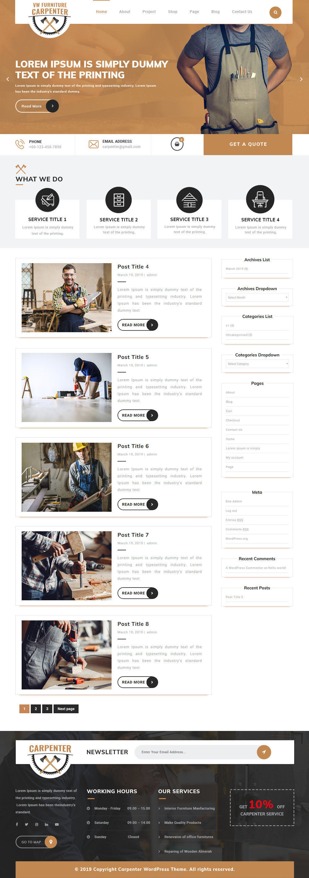 Free Furniture WordPress Theme Free Furniture WordPress Theme