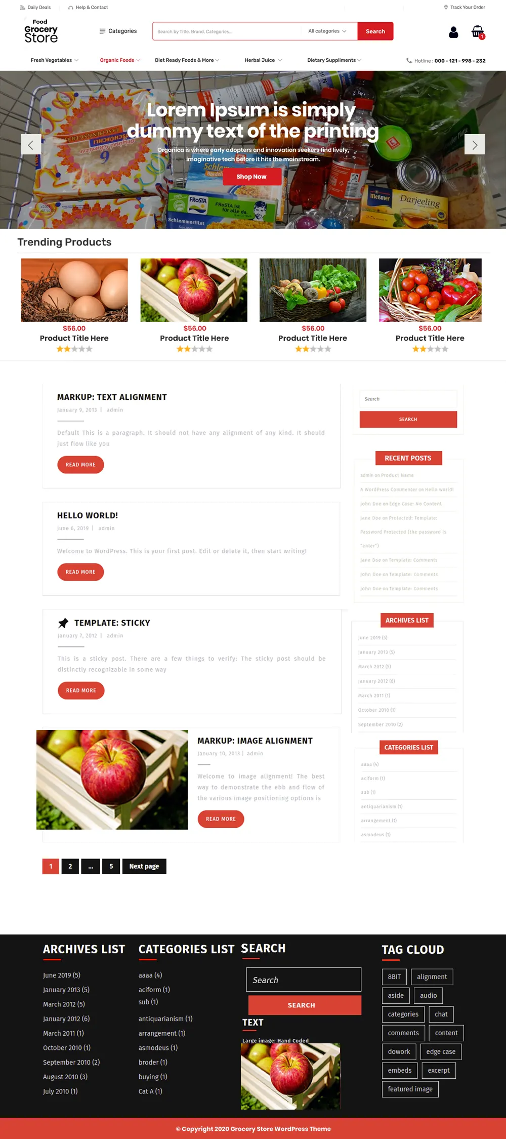 Free Grocery WordPress Theme Free Grocery WordPress Theme