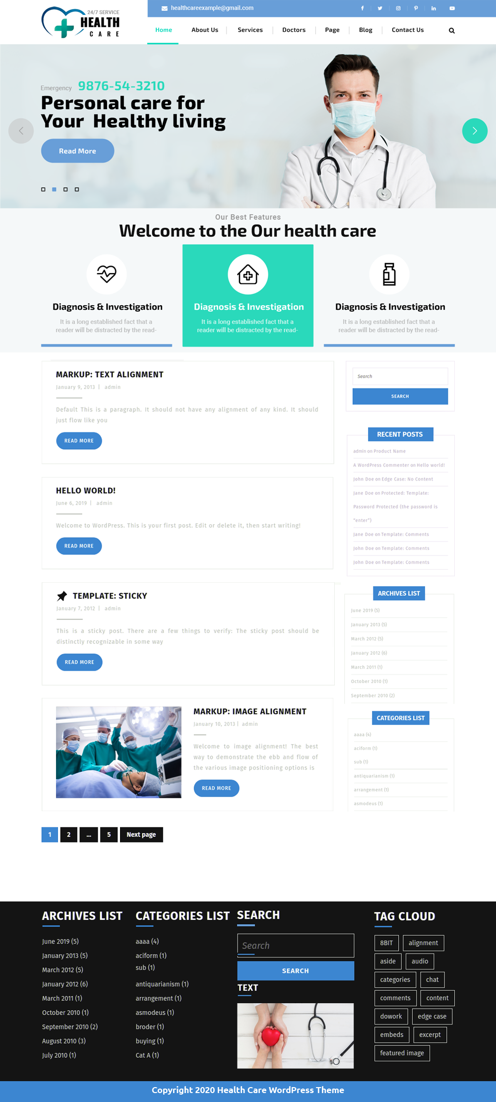 Free Healthcare WordPress Theme Free Healthcare WordPress Theme