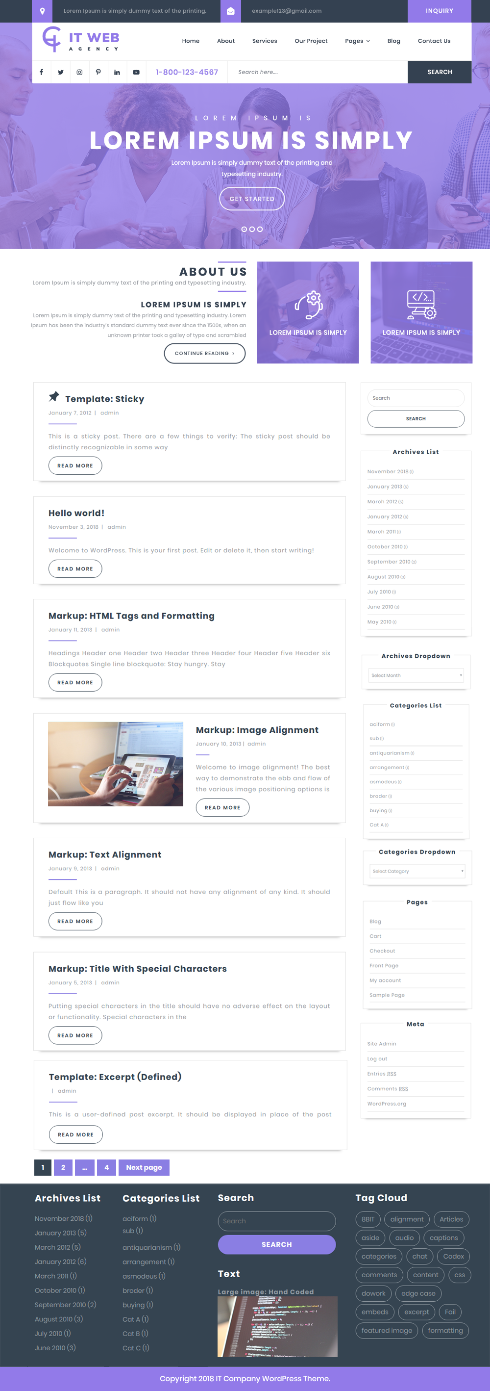 Free IT Company WordPress Theme Free IT Company WordPress Theme
