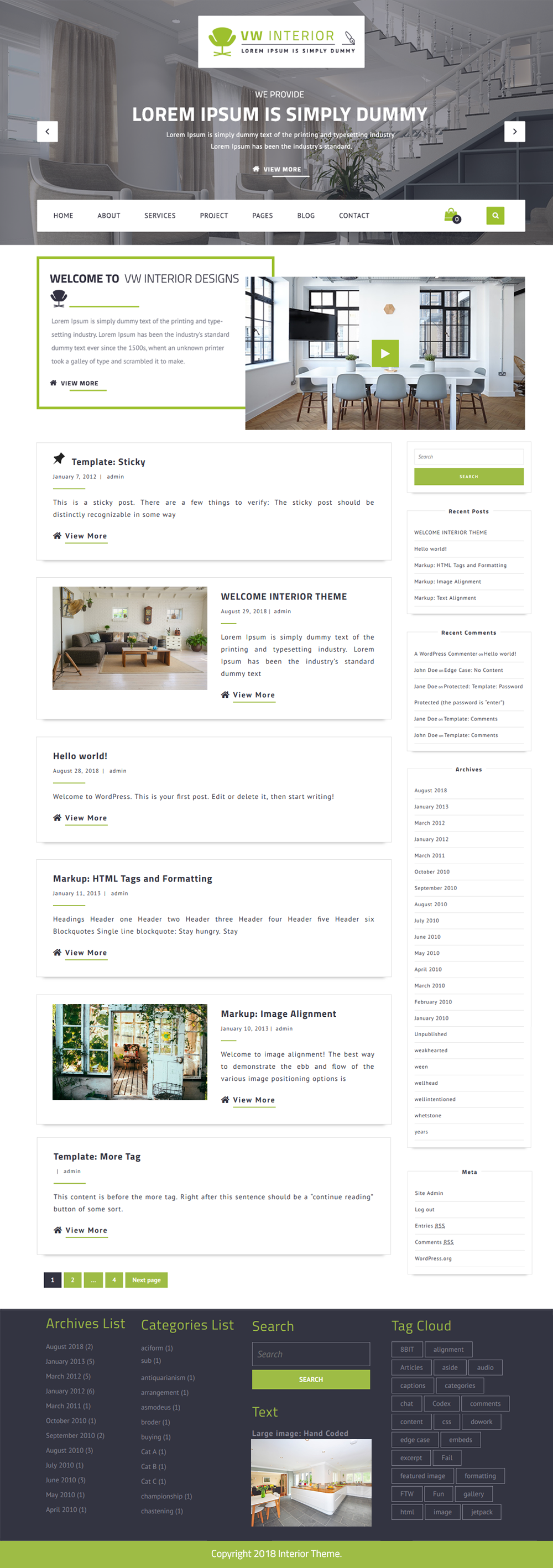 Free Interior Design WordPress Theme Free Interior Design WordPress Theme