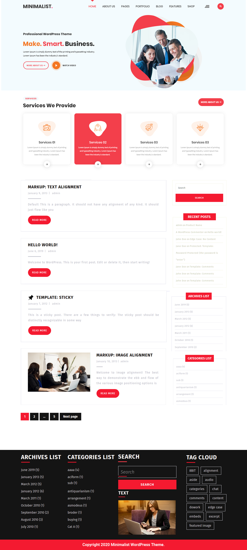 Free Minimalist WordPress Theme Free Minimalist WordPress Theme