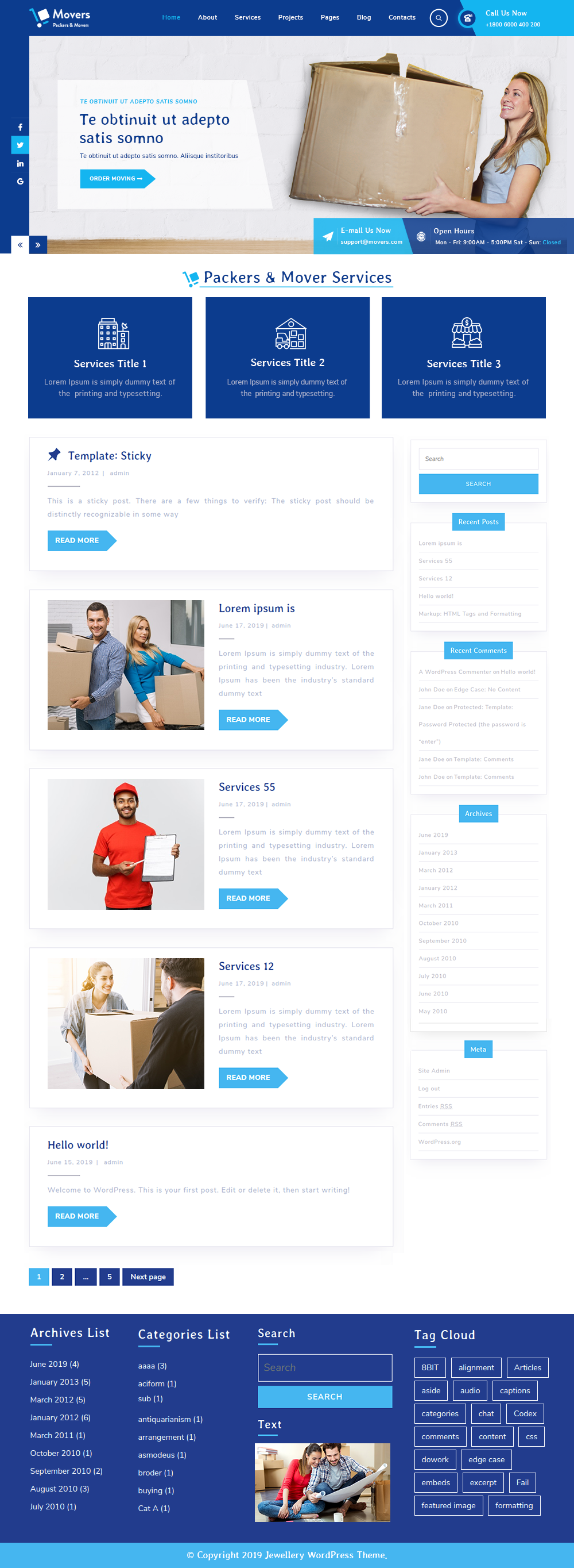 Free Moving Company WordPress Theme Free Moving Company WordPress Theme