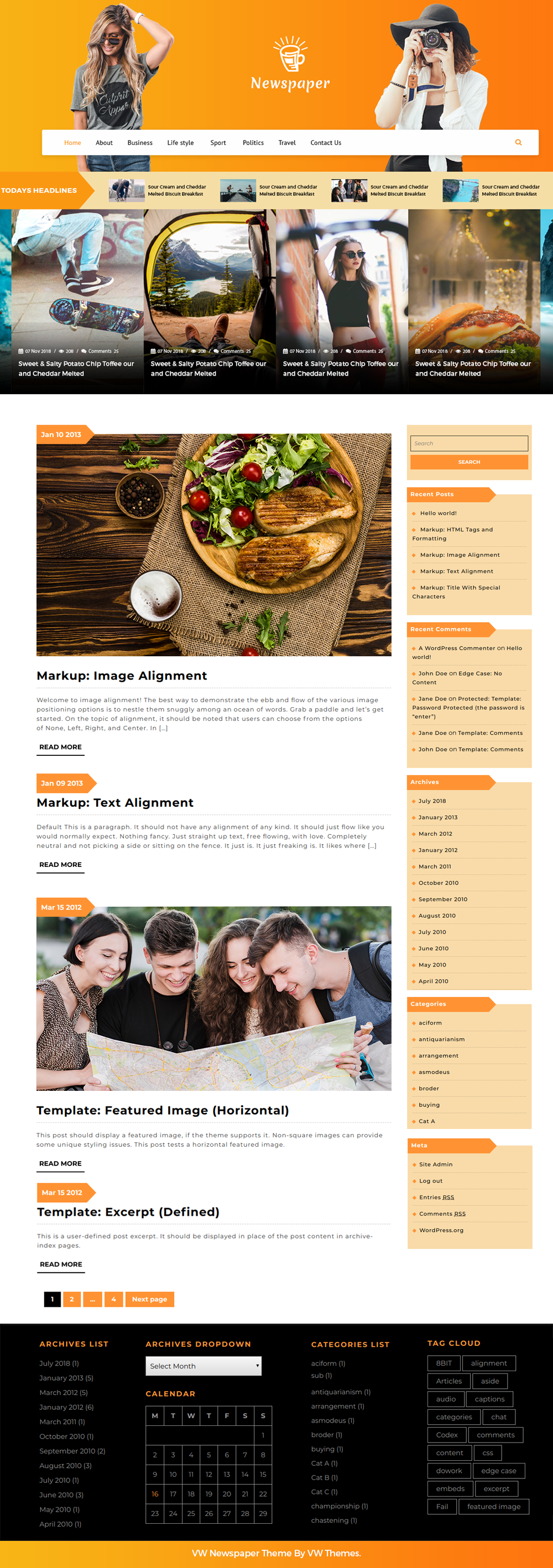 Free Newspaper WordPress Theme Free Newspaper WordPress Theme