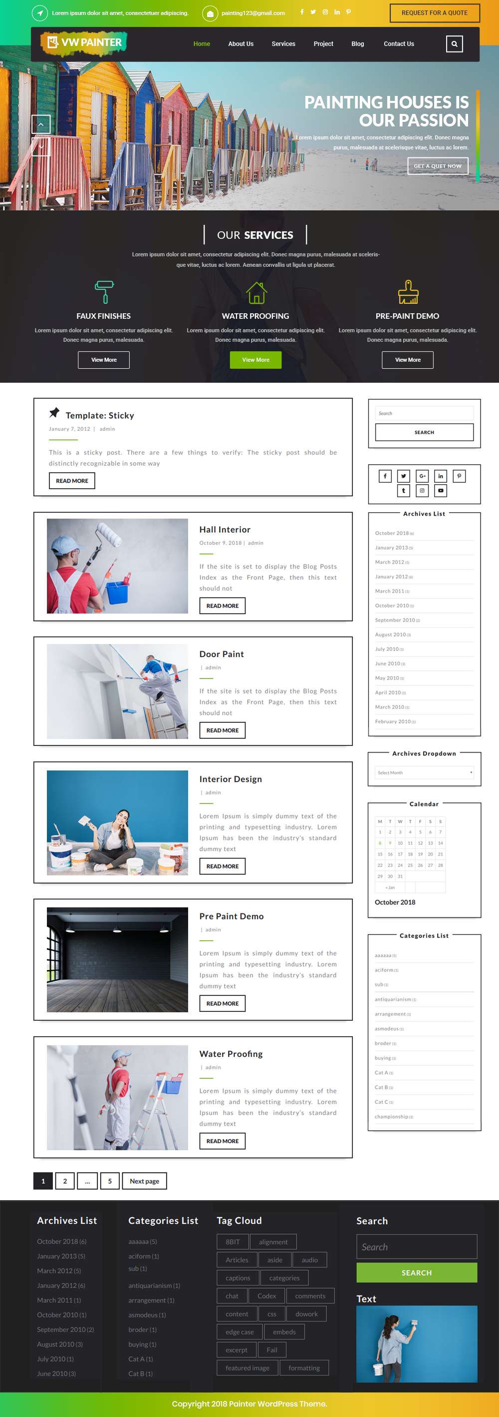 Free Painter WordPress Theme Free Painter WordPress Theme