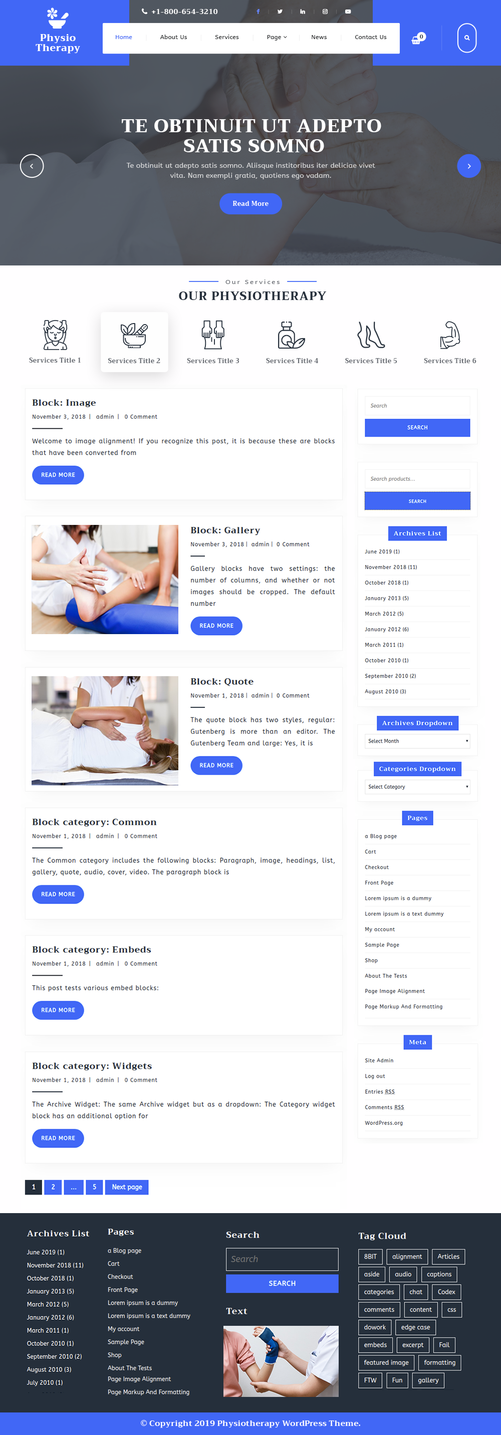 Free Physiotherapy WordPress Theme Free Physiotherapy WordPress Theme