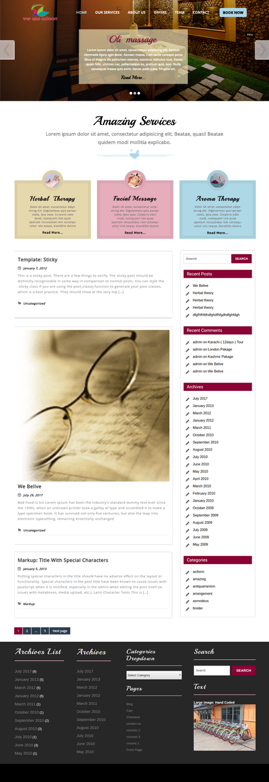 Free Salon Spa WordPress Theme Free Salon Spa WordPress Theme