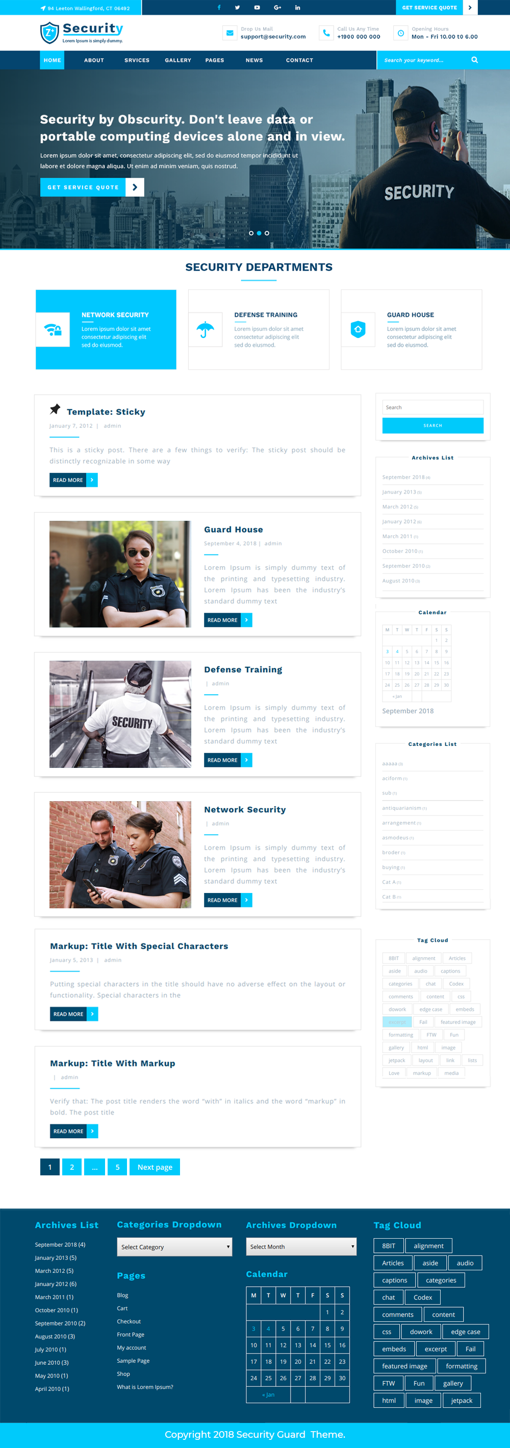 Free Security Guard WordPress Theme Free Security Guard WordPress Theme