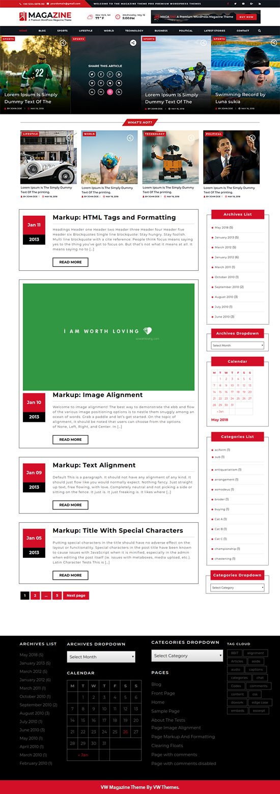 Free WordPress Magazine Theme Free WordPress Magazine Theme