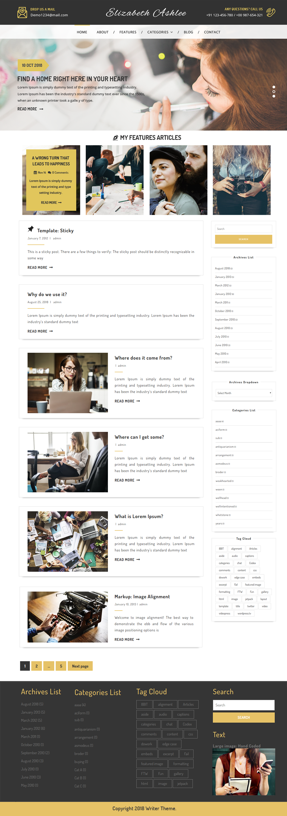 Free WordPress Themes For Writers Free WordPress Themes For Writers