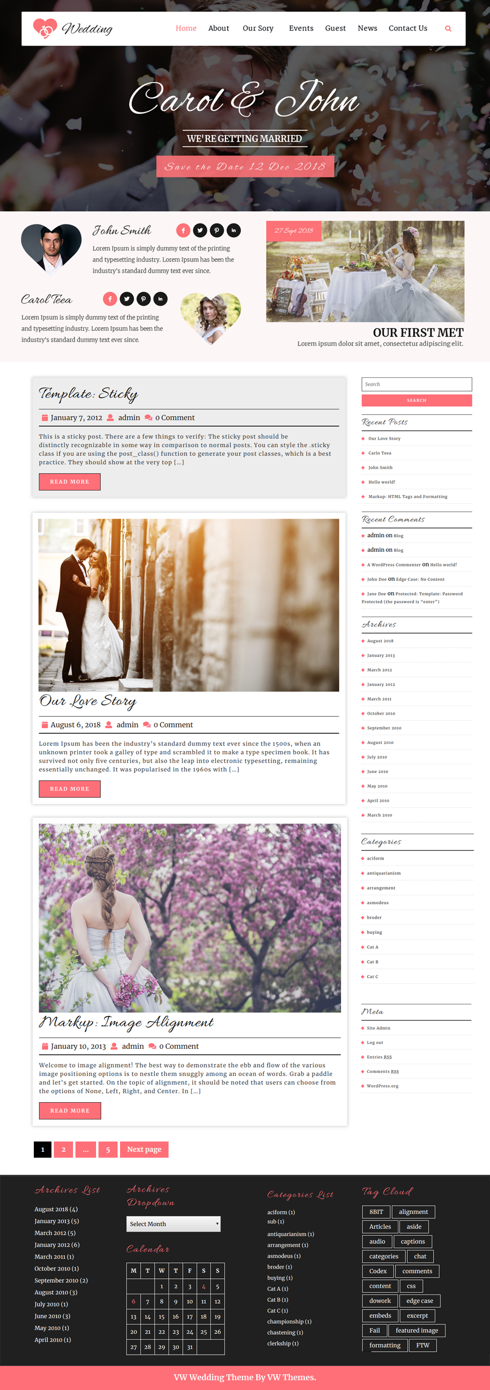 Free WordPress Wedding Theme Free WordPress Wedding Theme