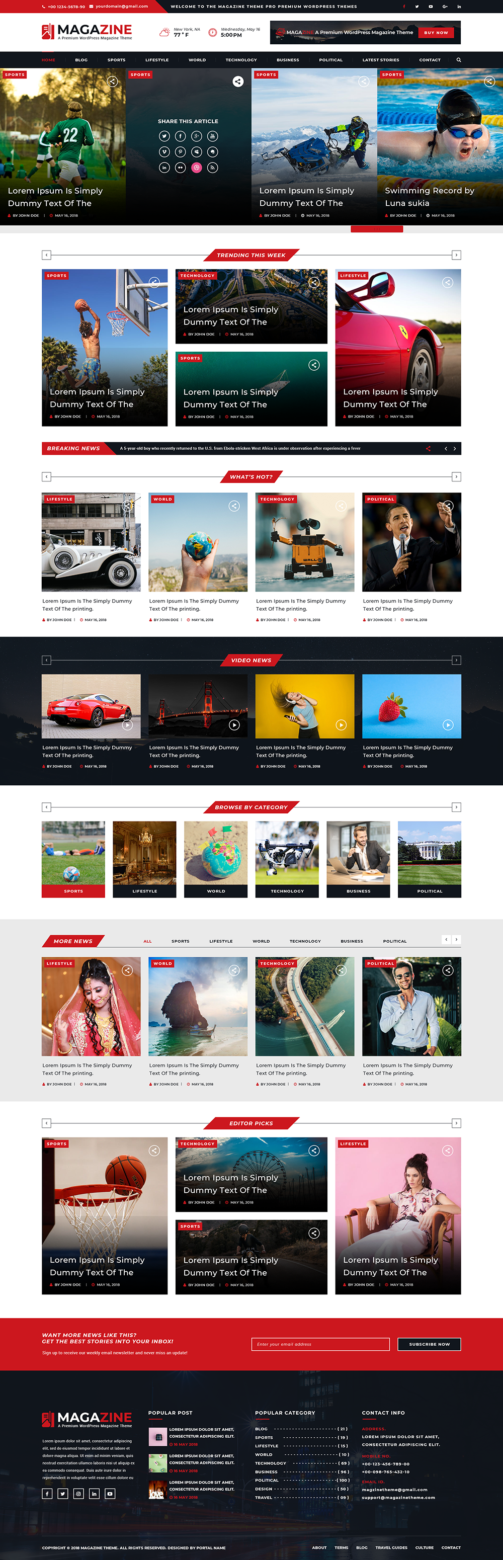 Premium Magazine WordPress Theme Premium Magazine WordPress Theme