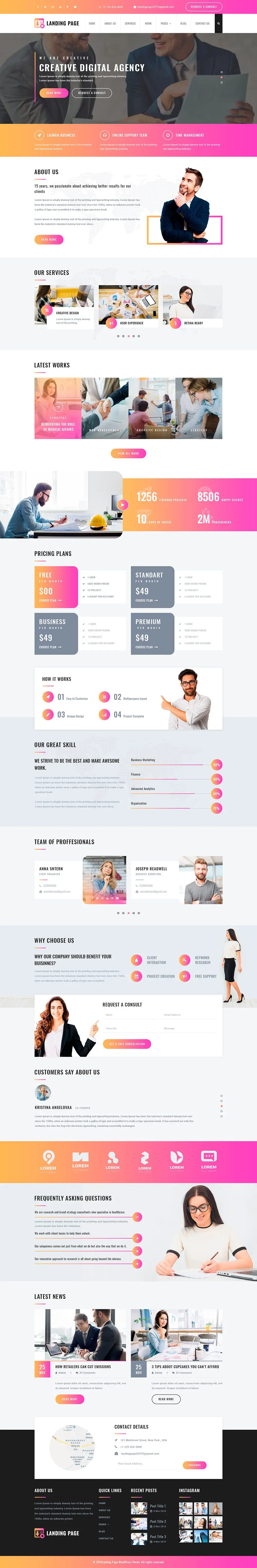 WordPress Landing Page Theme WordPress Landing Page Theme