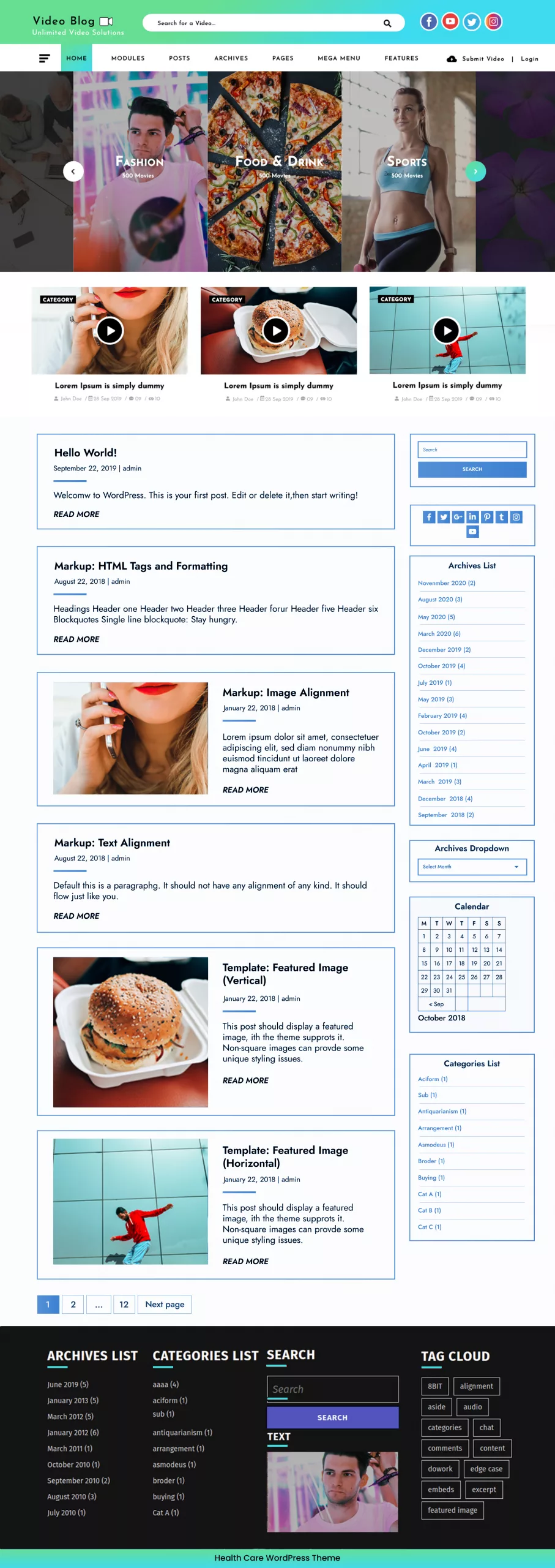 Free Video Blog WordPress Theme Free Video Blog WordPress Theme