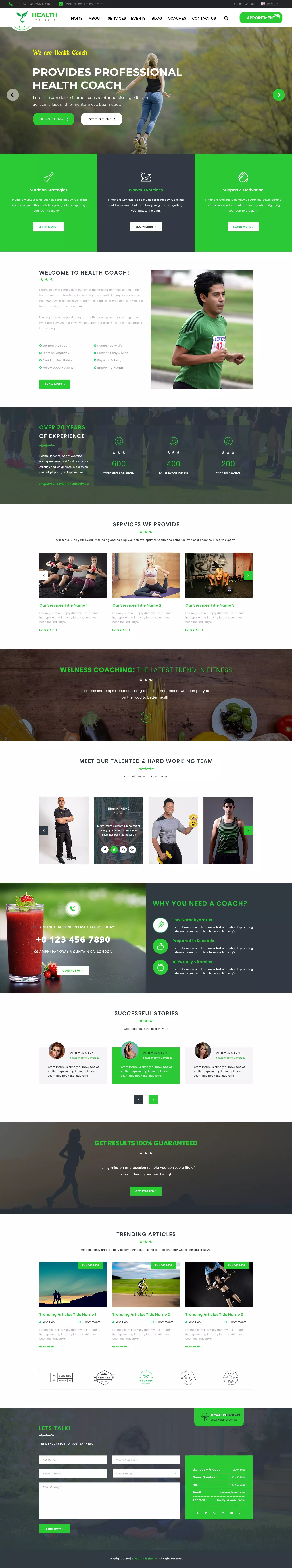 Wellness Coach WordPress Theme Wellness Coach WordPress Theme