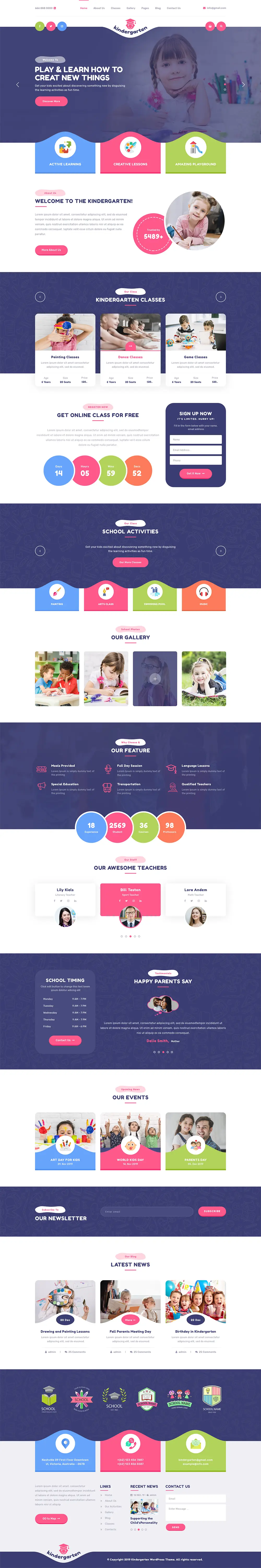 Kindergarten WordPress Theme Kindergarten WordPress Theme