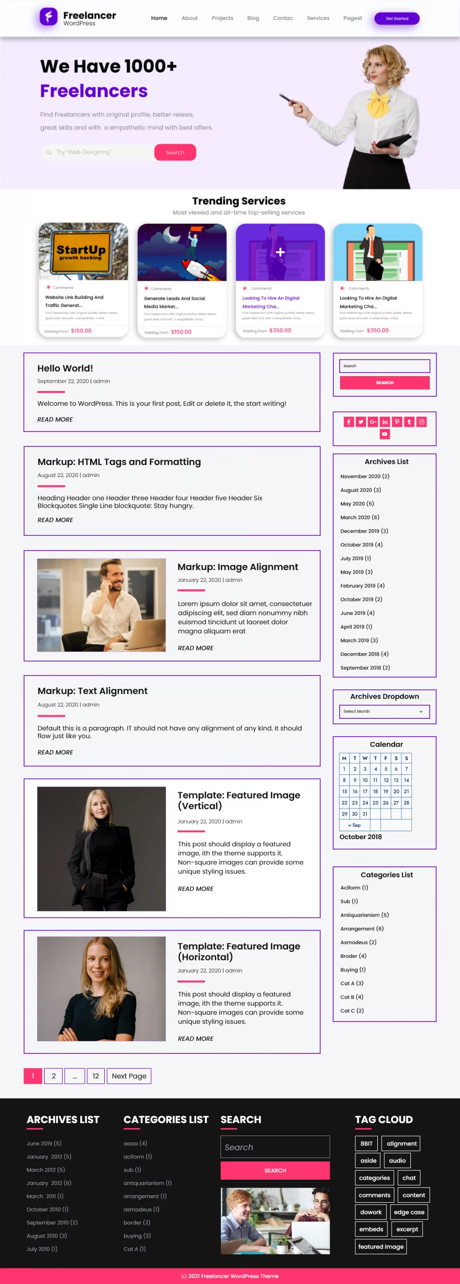 Free Freelancer WordPress Theme Free Freelancer WordPress Theme