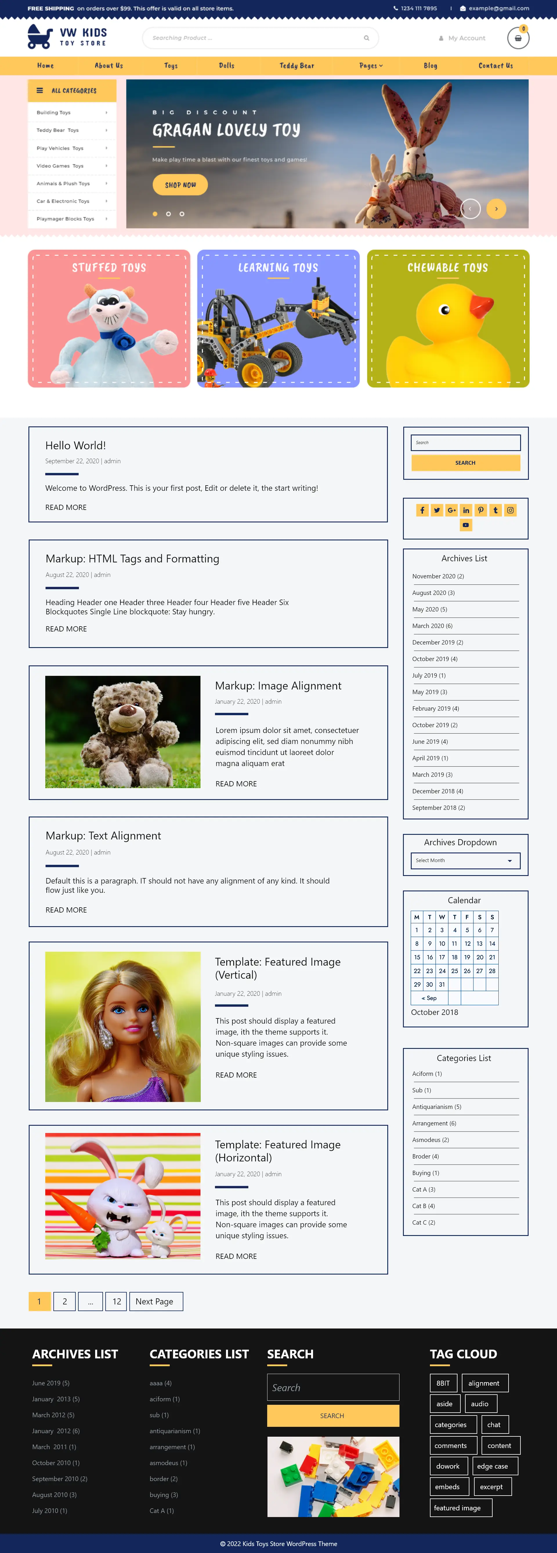 Free kids Store WordPress Theme Free kids Store WordPress Theme