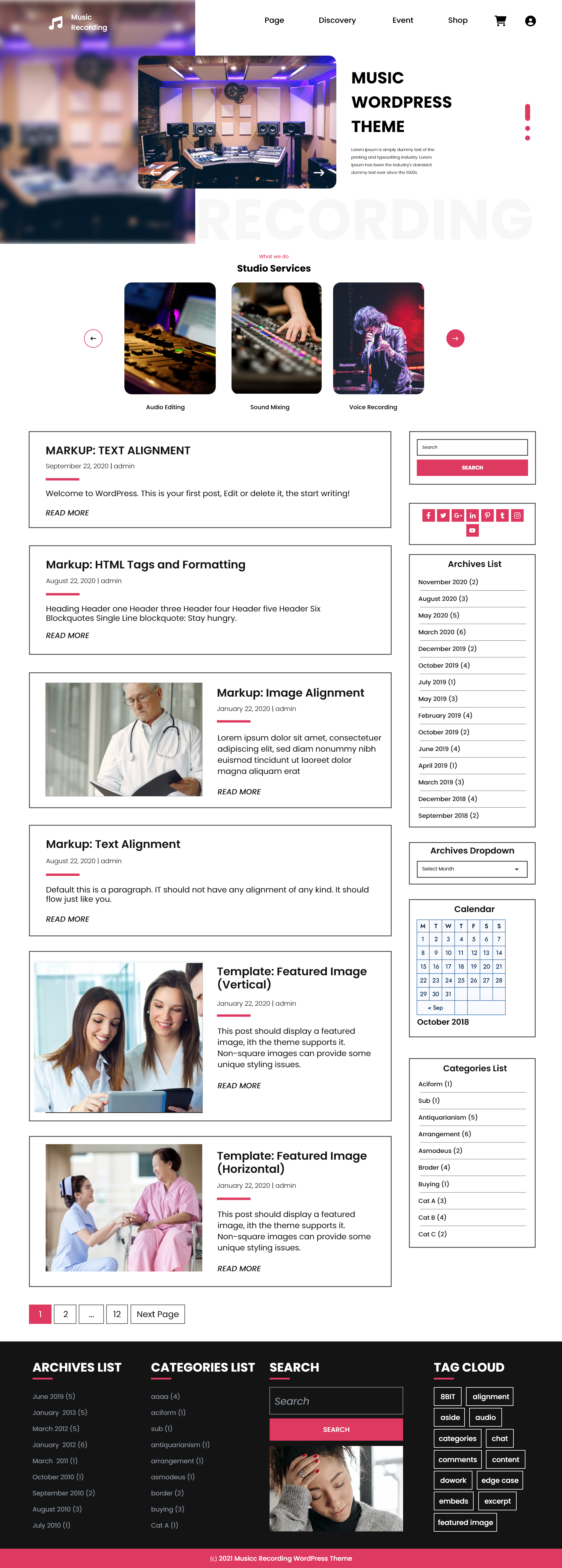 Free Music WordPress Theme Free Music WordPress Theme