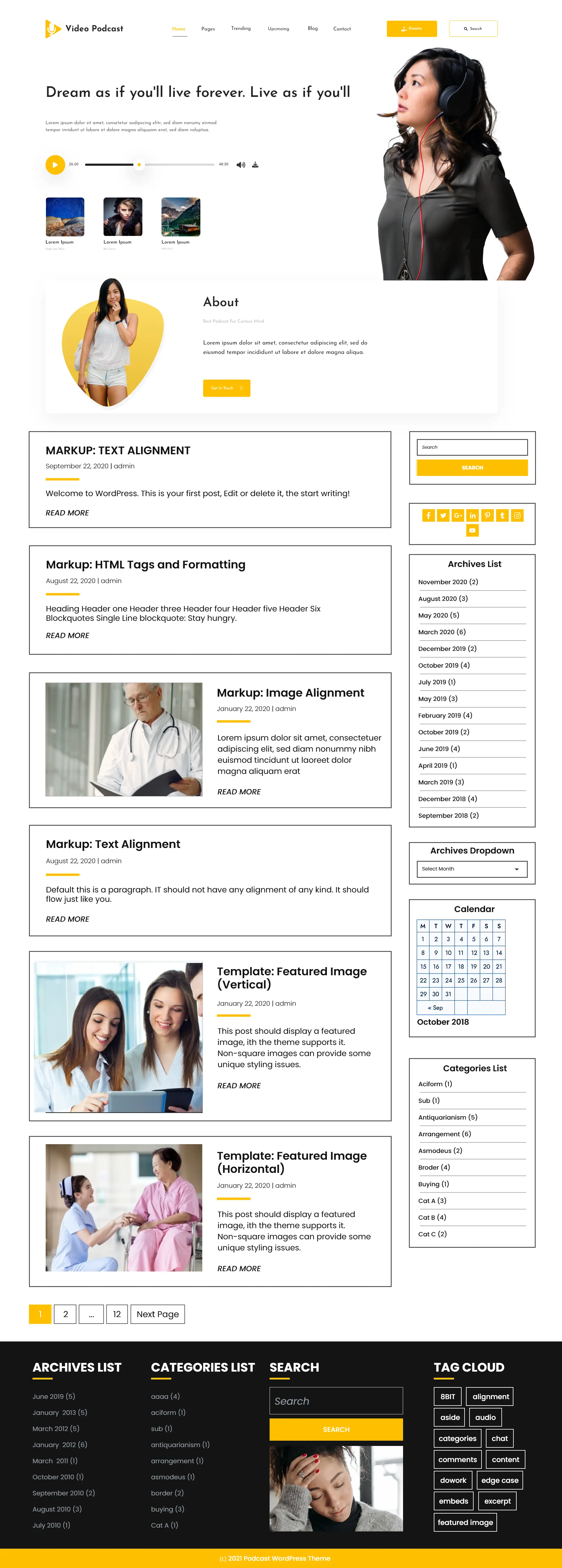 Free Podcasting WordPress Theme Free Podcasting WordPress Theme