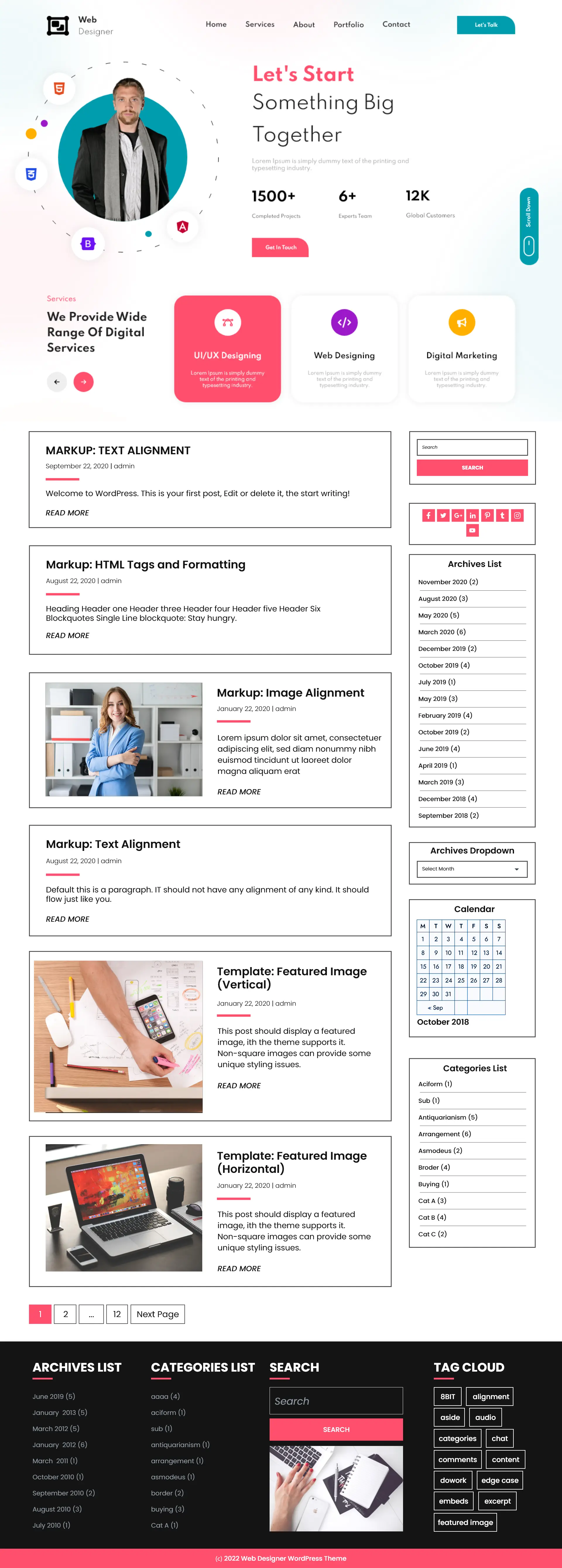 Free Web Designer WordPress Theme Free Web Designer WordPress Theme