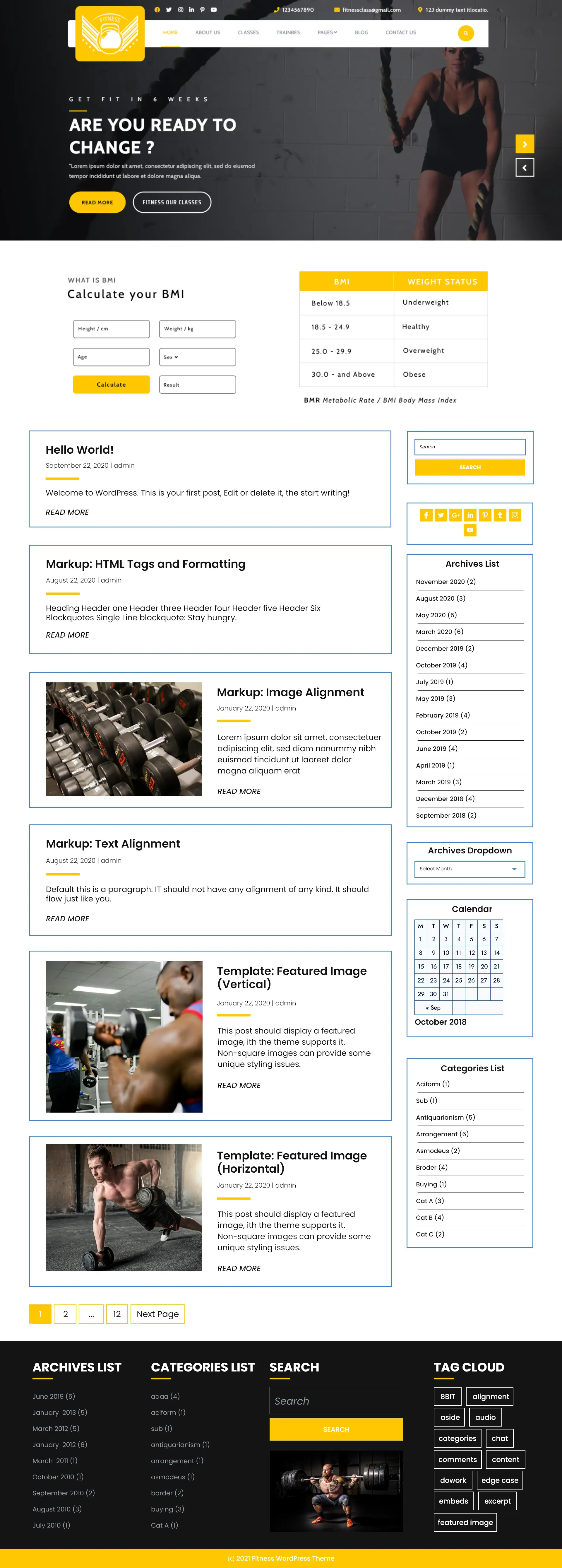 Free Crossfit WordPress Theme Free Crossfit WordPress Theme