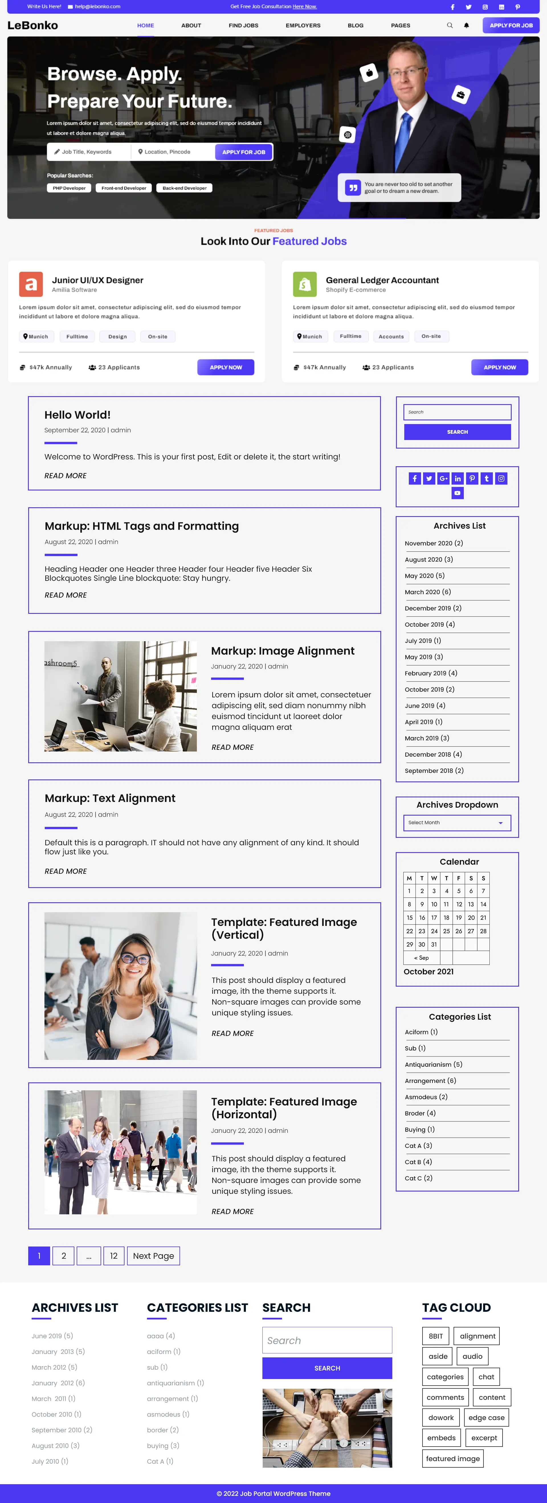 Free Job Board WordPress Theme Free Job Board WordPress Theme