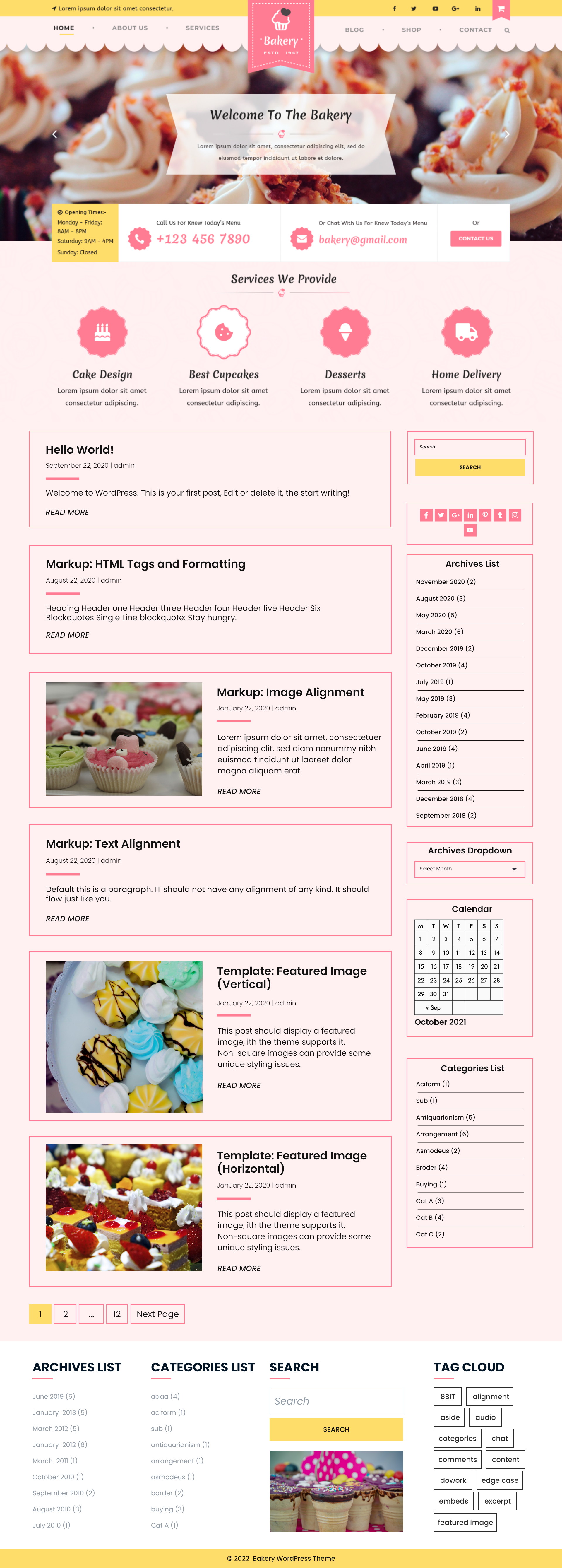 Free Baker WordPress Theme Free Baker WordPress Theme