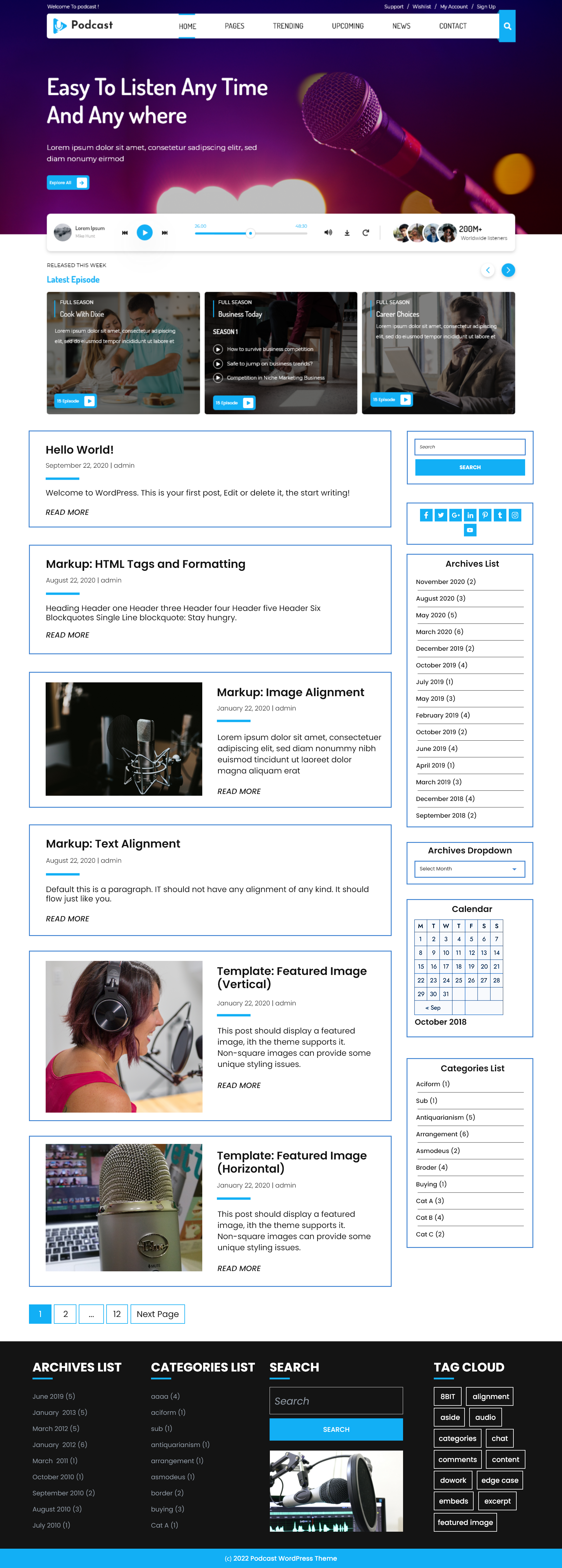Free Podcaster WordPress Theme Free Podcaster WordPress Theme